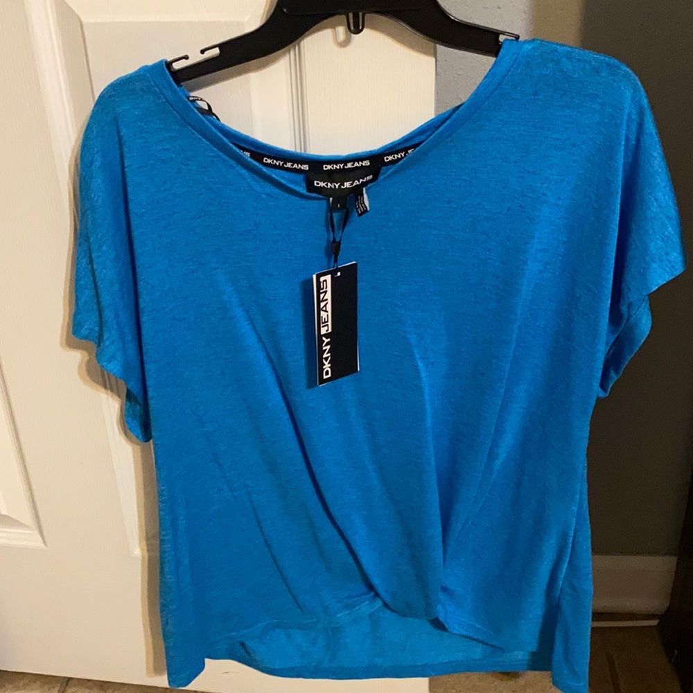 Aqua Blue DKNY shirt size Large